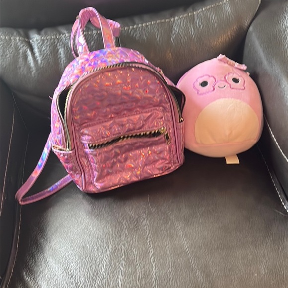 Kids Holographic Pink Backpack - Picture 1 of 3